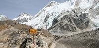 Everest Base Camp trek information by signboards, Nepal Himalaya